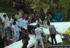 Aviation inspectors examine crash site to determine the cause of plane crash in Phuket