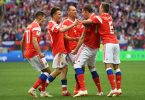 Hosts win in opener : Russia 5-0 Saudi Arabia