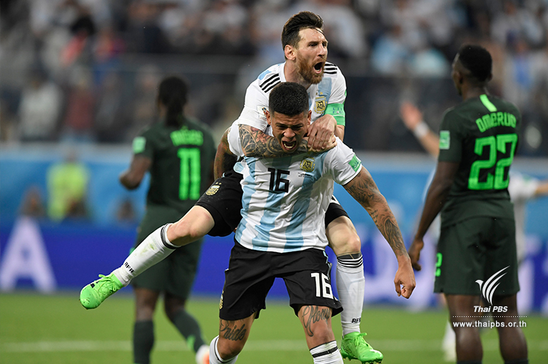 Argentina beats Nigeria 2-1, advances to next round