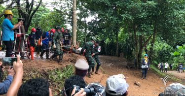 Drill to evacuate survivors from Tham Luang begins