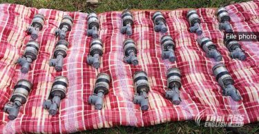 40 pipe bombs and other equipment seized at a road checkpoint in Narathiwat