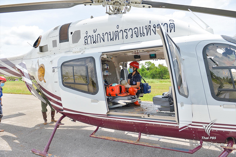 Helicopters will be used in evacuation of survivors