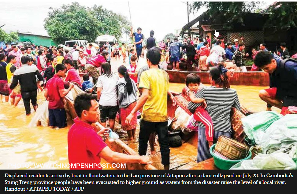 Floods from Laos force 1,200 families in Cambodia to be evacuated