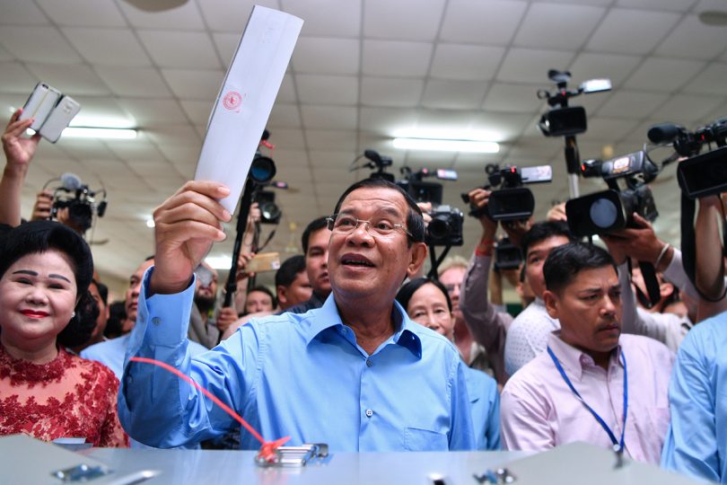 Hun Sen’s party claims clean sweep of election |