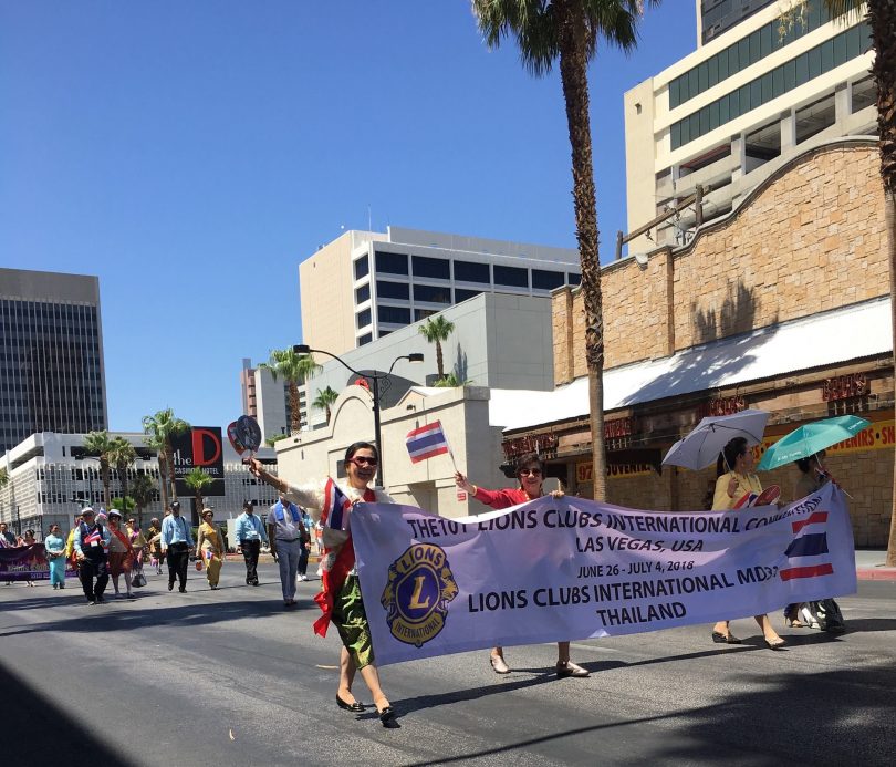 Thai MD32 International Lions Club participating in the Parade Of Nations