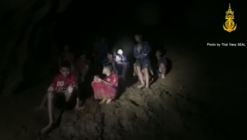 First conversation between rescuers and the young survivors