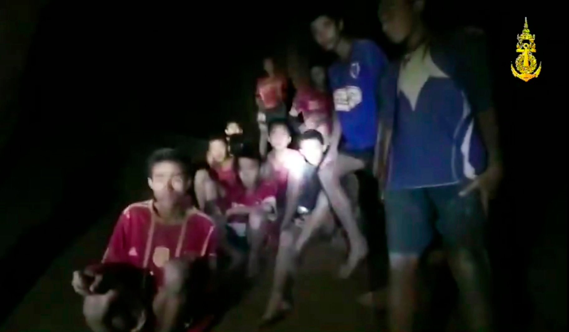 Thailand cave rescue: Remarkable video shows missing boys and coach being found by Thai Navy Seals