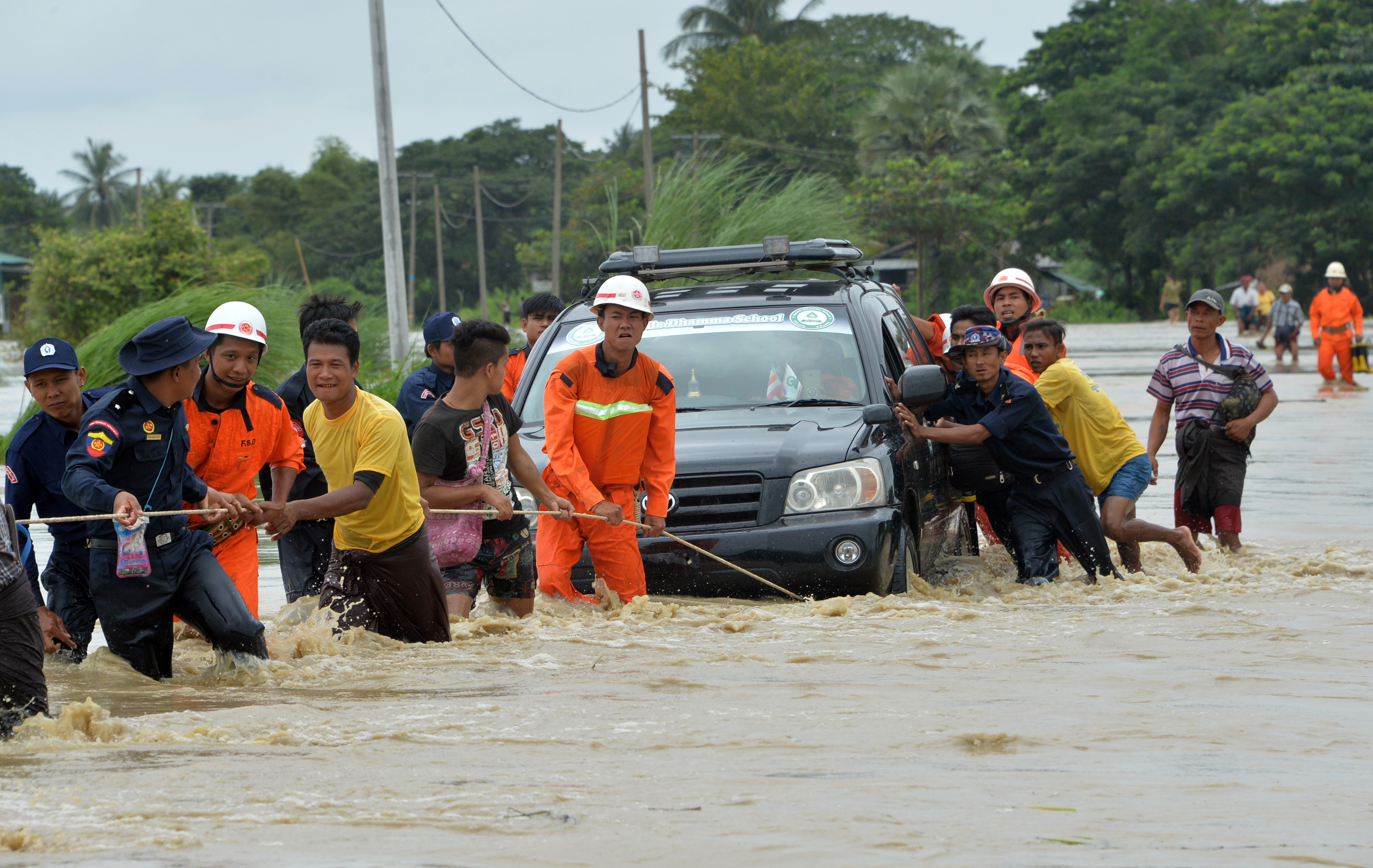 A dam spillway in central Myanmar collapsed early August 29 |