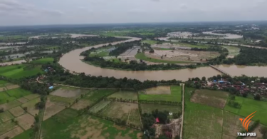Red flags erected along Chi River banks in Yasothon |