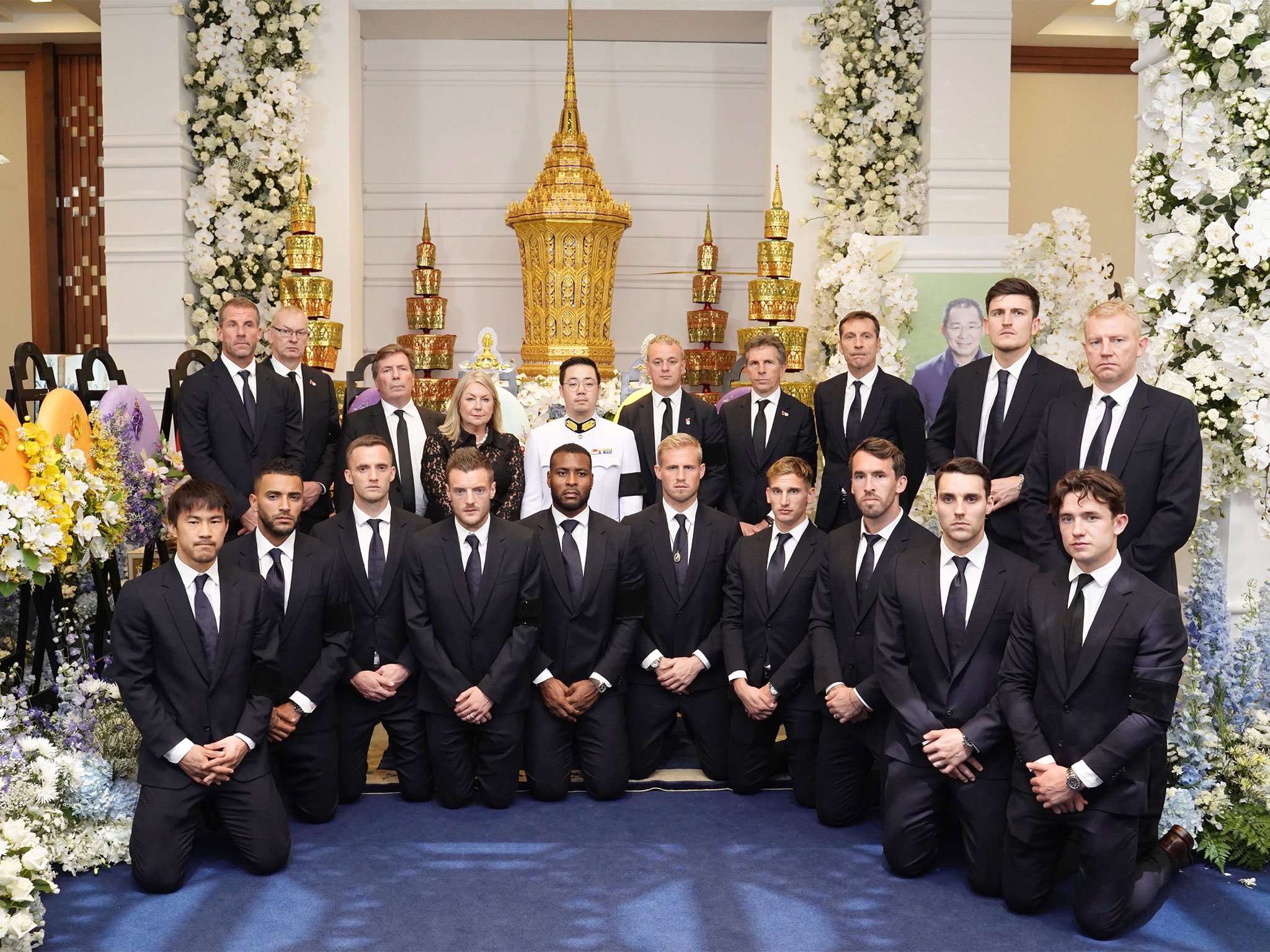 Leicester City squad attend Thailand funeral of club chairman killed in helicopter crash