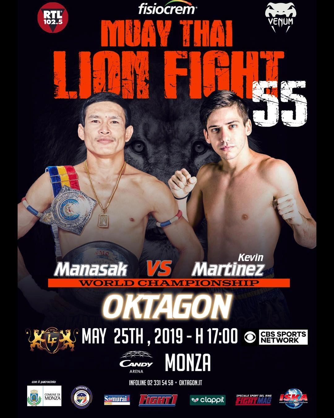 MANASAK-MARTINEZ TITLE BOUT TOPS LION FIGHT 55 LINEUP