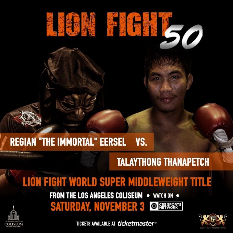THAI STAR THANAPETCH TO FACE CHAMPION EERSEL AT LION FIGHT 50