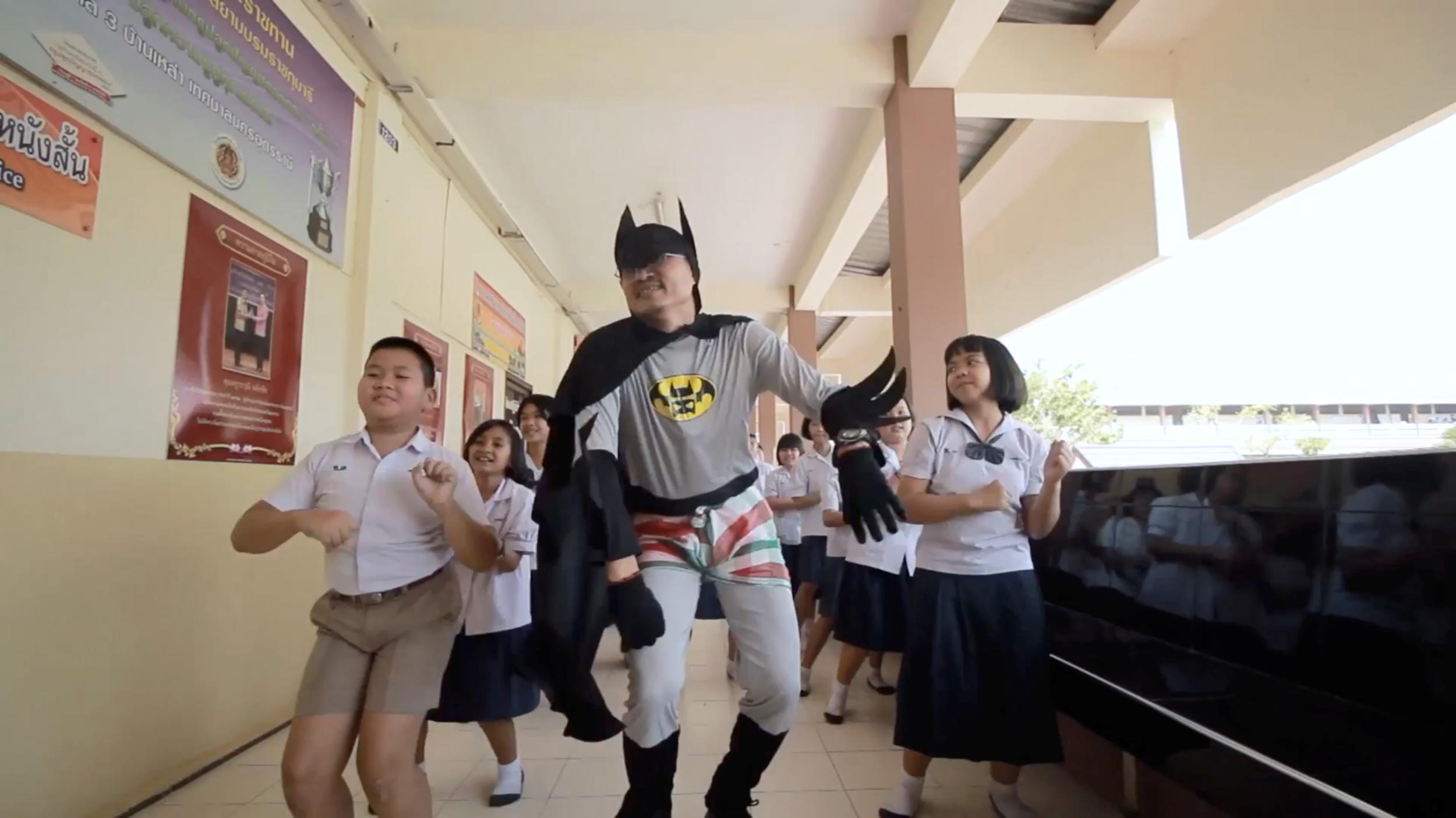 Coronavirus: Thai teacher dresses like Batman and uses music to ‘fight the coronavirus’ in community