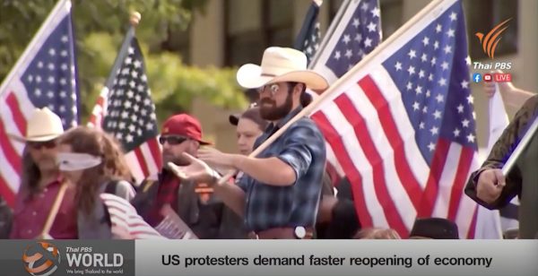 US protesters demand faster reopening of economy
