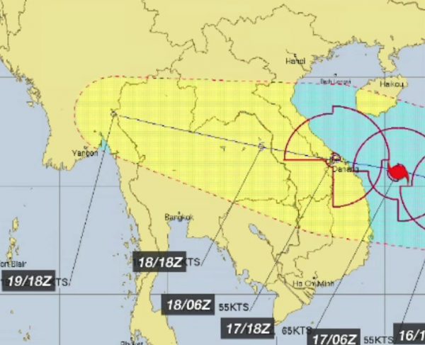 Tropical storm Noul to develop into a typhoon as it approaches central Vietnam