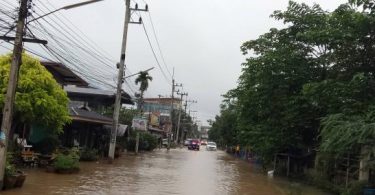 Pak Thong Chai in Nakhon Ratchasima partially flooded, Erawan National Park closed temporarily