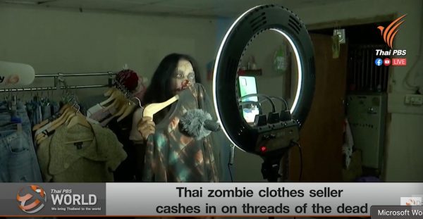 Thai zombie clothes seller cashes in on threads of the dead