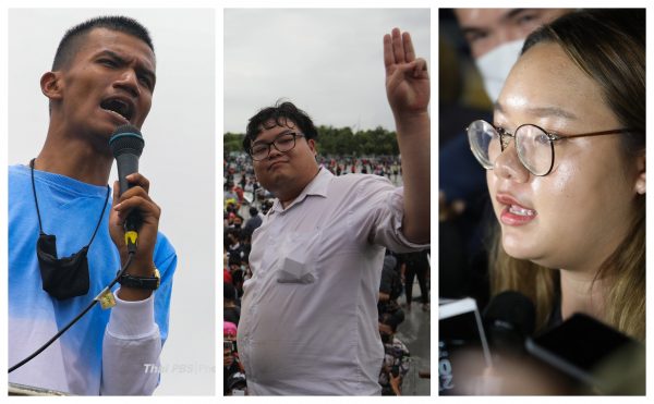 Thai police rebook three of four protest leaders released on bail by the Criminal Court