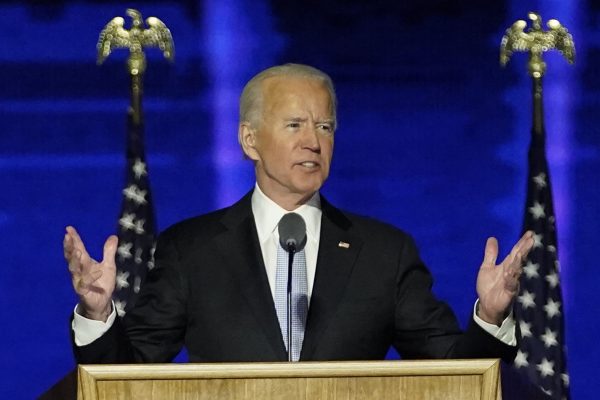 Biden urges unity in victory speech