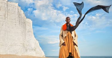 Fashion shoot on Beachy Head, Eastbourne, UK