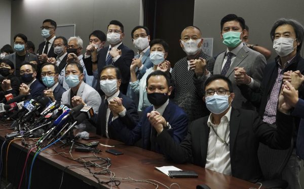 Hong Kong’s pro-democracy lawmakers to resign en masse