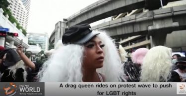 Drag queen rides protest wave to push for LGBT rights