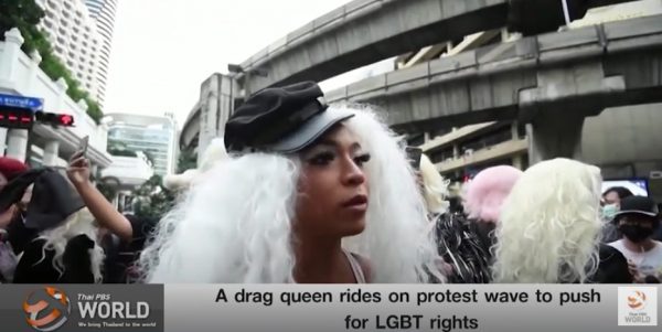Drag queen rides protest wave to push for LGBT rights