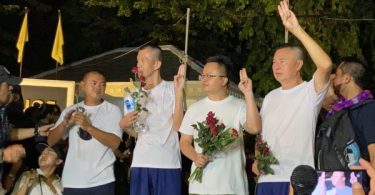 One of Thailand’s protest leaders and 3 activists released last night