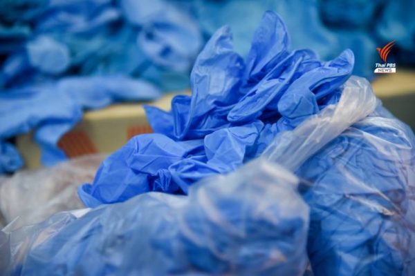 654 bags of used medical gloves for resale seized by the police today