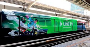 ฟินกันทั่วกรุงเทพฯ LINE TV เนรมิตขบวนรถไฟฟ้า BTS เป็นด้อมคอนเทนต์สุดฮิต