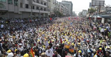 Huge anti-coup rallies in Myanmar after junta threat