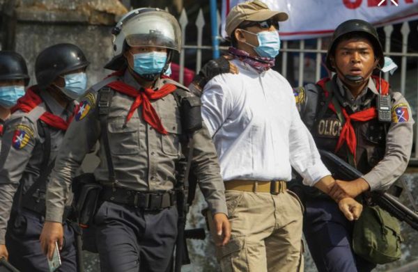 Myanmar police crack down on protests after envoy appeals to U.N. to stop coup
