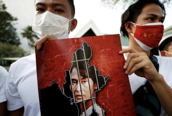 Noisy anti-coup protest reverberates in Myanmar’s largest city