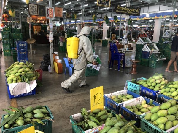 Market in Pathum Thani fumigated after a couple found with COVID-19  