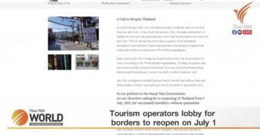 Tourism operators lobby for borders to reopen on July 1 – Thai PBS World Tonight [3rd March 2021]