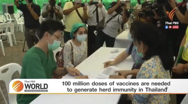 100 million doses of vaccines are needed to generate herd immunity in Thailand – Thai PBS World Tonight [5th March 2021]