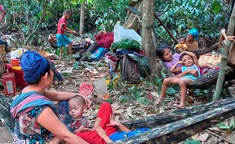 Thousands flee into Thailand following Myanmar air strikes Thai Yangon China Karen Myanmar