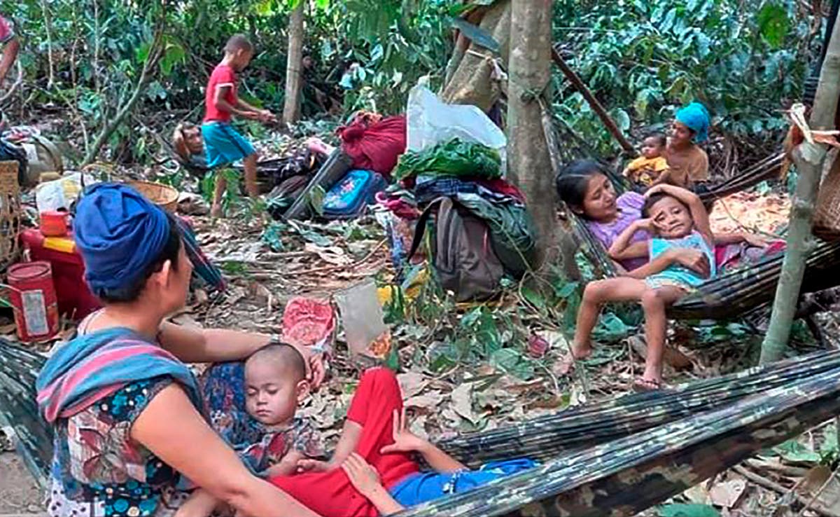 Thousands flee into Thailand following Myanmar air strikes Thai Yangon China Karen Myanmar