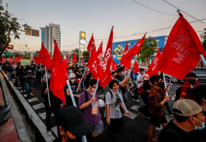 Pro-democracy protest in Thailand passes without violence Bangkok Thailand Protesters
