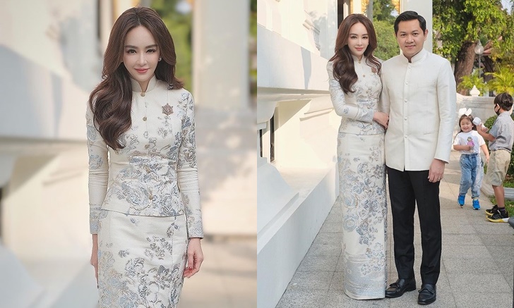“เป้ย ปานวาด” งามวิจิตร ควงสามีเข้าวัดทำบุญ แต่งานนี้แฟนๆ แอบหลุดโฟกัส
