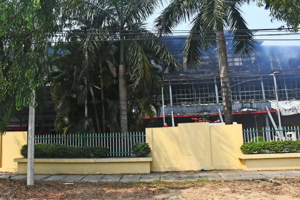 Military-affiliated malls burned down in Yangon, suspected to be inside-job