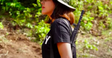 Myanmar beauty queen who defied coup is now pictured with rifle as she fights military regime
