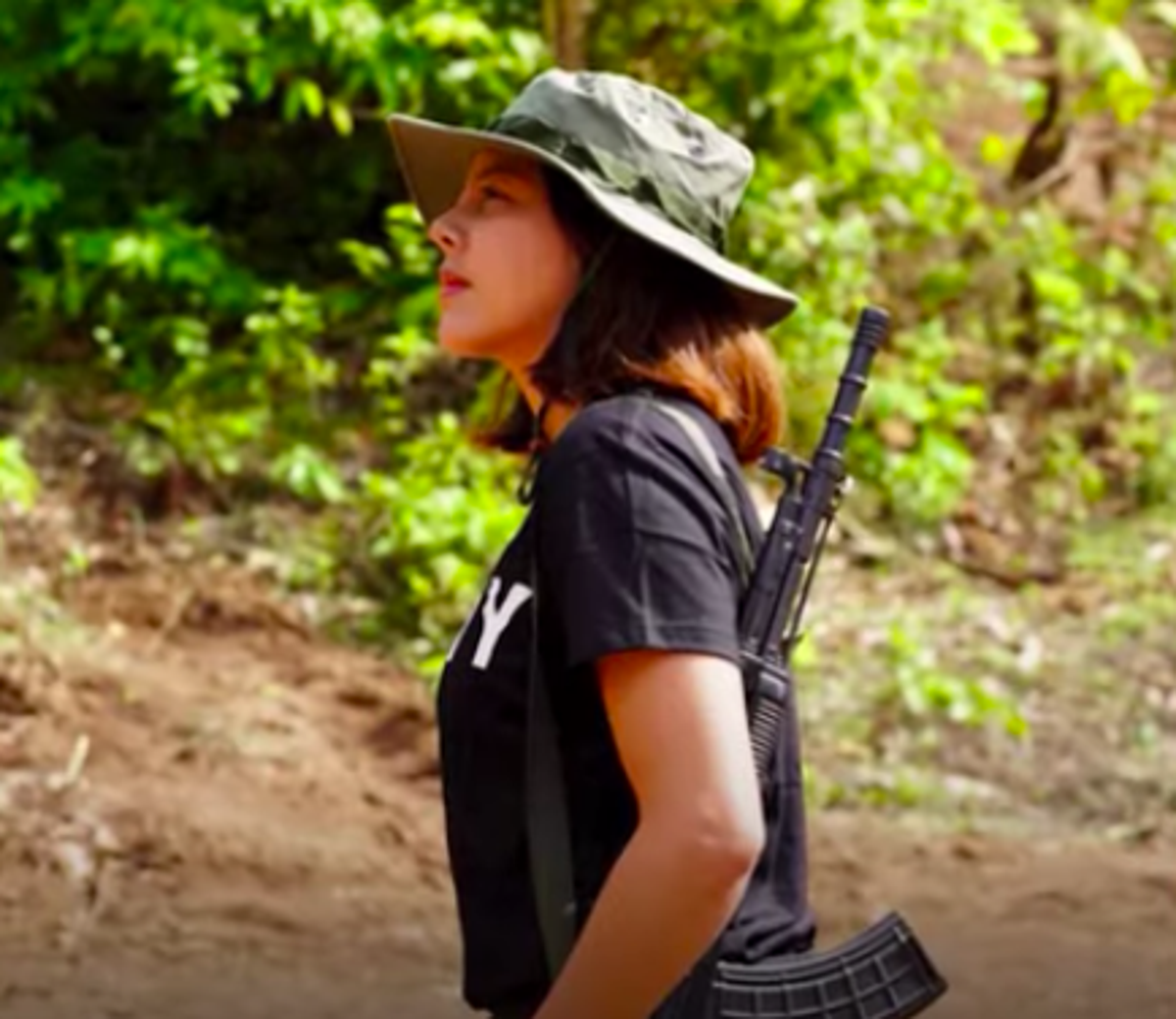 Myanmar beauty queen who defied coup is now pictured with rifle as she fights military regime