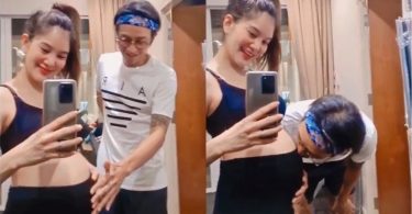 “ก้อย รัชวิน” อวดท้องโต 5 เดือน “ตูน บอดี้สแลม” คุณพ่อจูบทักทายลูก