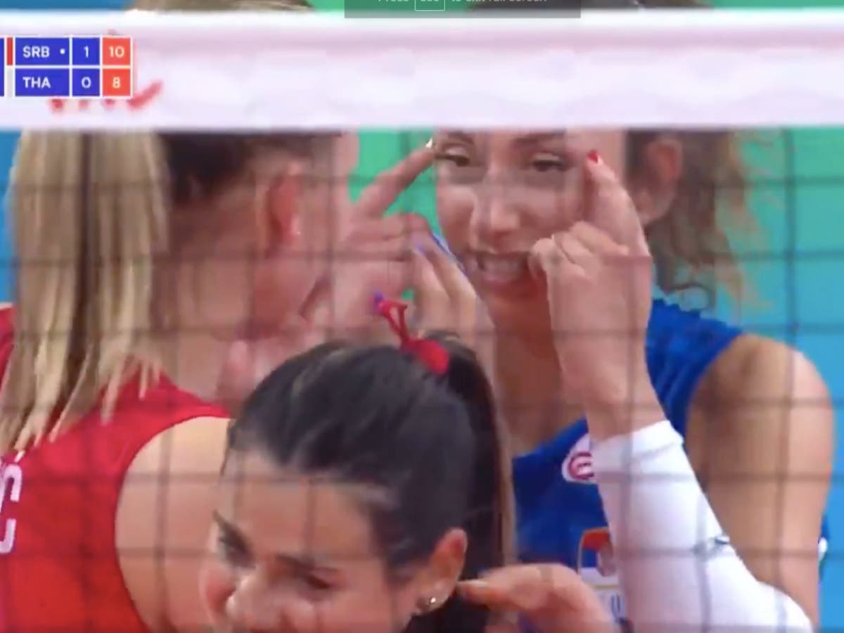 Sanja Djurdjevic: Serbia volleyball player banned after making racist gesture during Thailand match