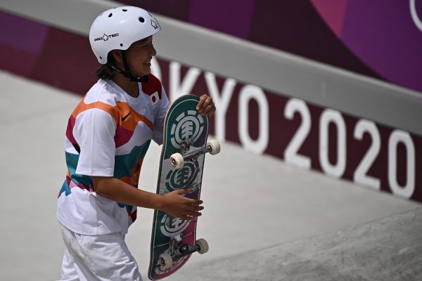 Japan’s Nishiya, 13, first women’s Olympic skateboard champion